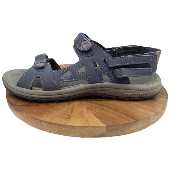 Merrell Women’s Cedrus Convertible Flat Sandals 8 Blue Purple Hook And Loop - Picture 1 of 8